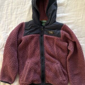L.L. Bean Sherpa Hooded Fleece Size 5-6